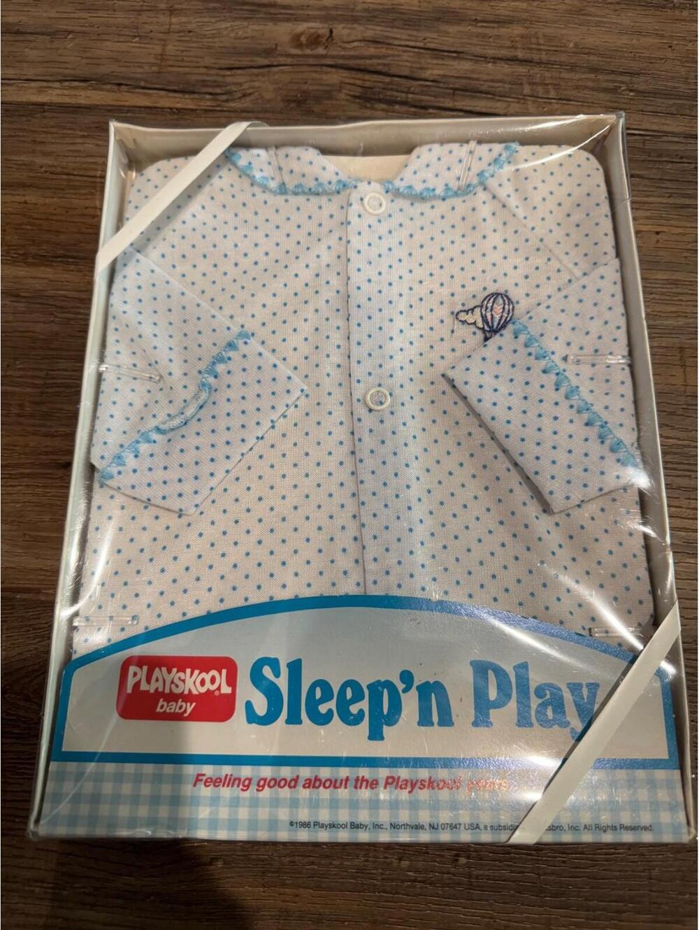 Vintage 80s Playskool Baby Sleep ‘n Play Hot Air Balloon Pajamas Sz LG 18-24lbs